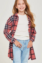 Load image into Gallery viewer, Bella Plaid Shacket Cardi