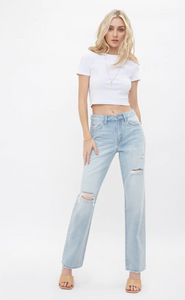 Mica Lightwash Straight Leg High Rise