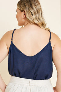 Linen Button Down Tank