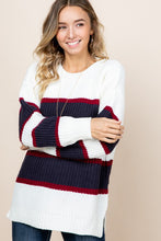 Load image into Gallery viewer, Varsity Stripe Sweater