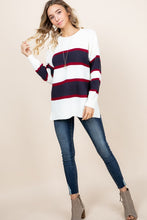 Load image into Gallery viewer, Varsity Stripe Sweater