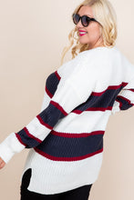 Load image into Gallery viewer, Varsity Stripe Sweater