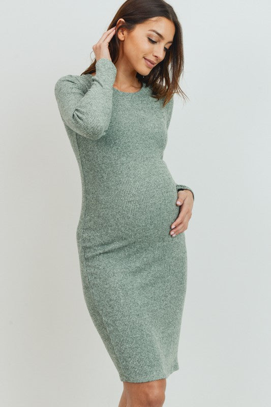 Maternity Ribbed Sweater Dress