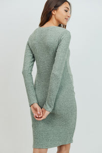 Maternity Ribbed Sweater Dress