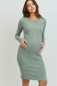 Maternity Ribbed Sweater Dress