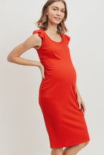 Load image into Gallery viewer, Flutter Sleeve Maternity Dress