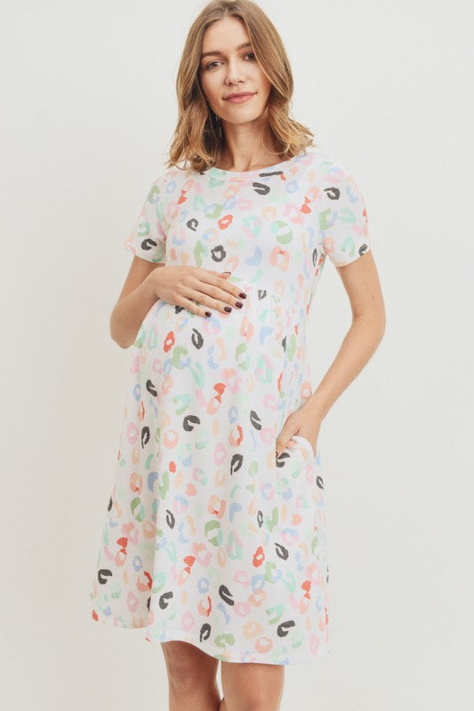 Cheetah Print Maternity Dress
