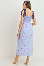 Load image into Gallery viewer, Stipe and Floral Maternity Midi Dress