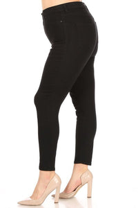 THE DEB-High Rise Ankle Skinny Jeans (Black)