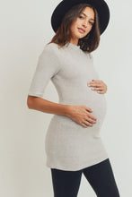 Load image into Gallery viewer, Cashmere-Like Hacci Maternity Mock Neck Top