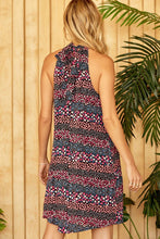 Load image into Gallery viewer, Mixed Print Halter Tank Dress