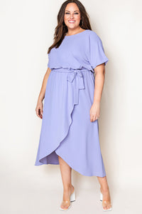 Curvy Faux Wrap Maxi Dress