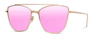 Pink Double Bridge Cat Eye Sunglasses