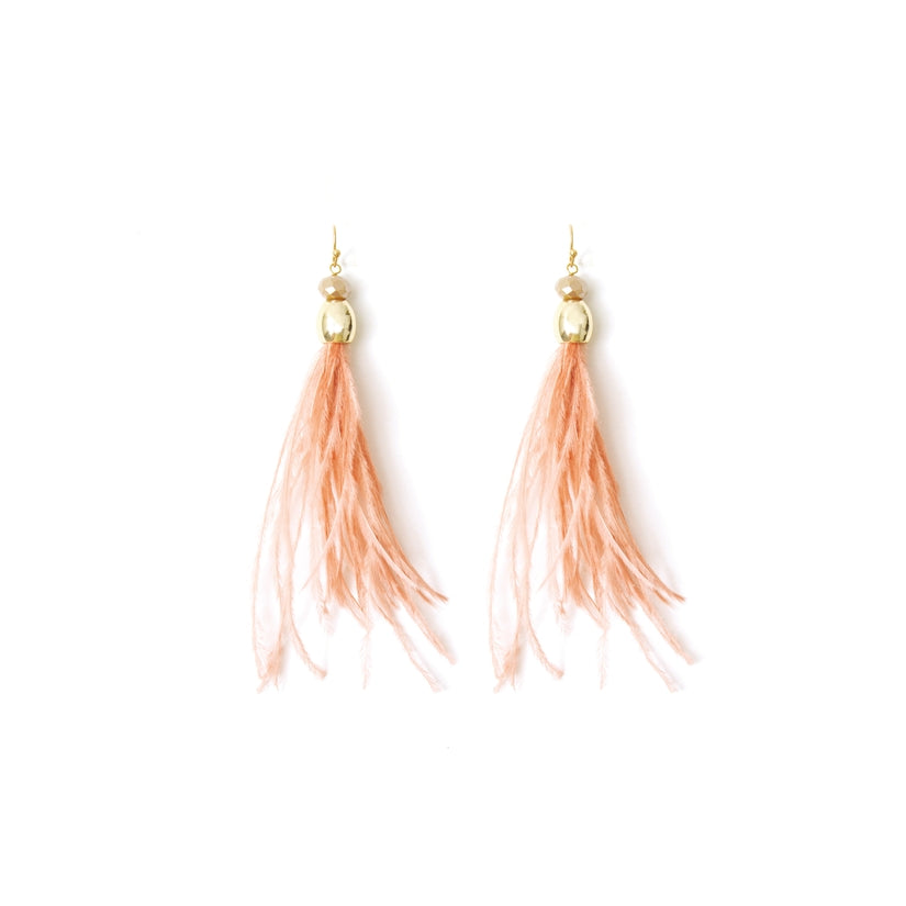 Rose Feather Earrings