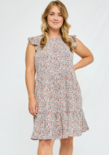Load image into Gallery viewer, Ruffle Sleeve Tiered Floral Dress