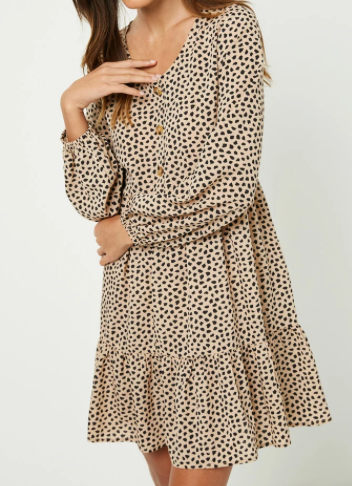 Tiered Dot Dress