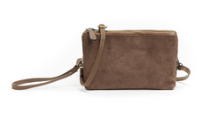 Load image into Gallery viewer, Dual Zip Suede Crossbody