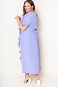 Curvy Faux Wrap Maxi Dress