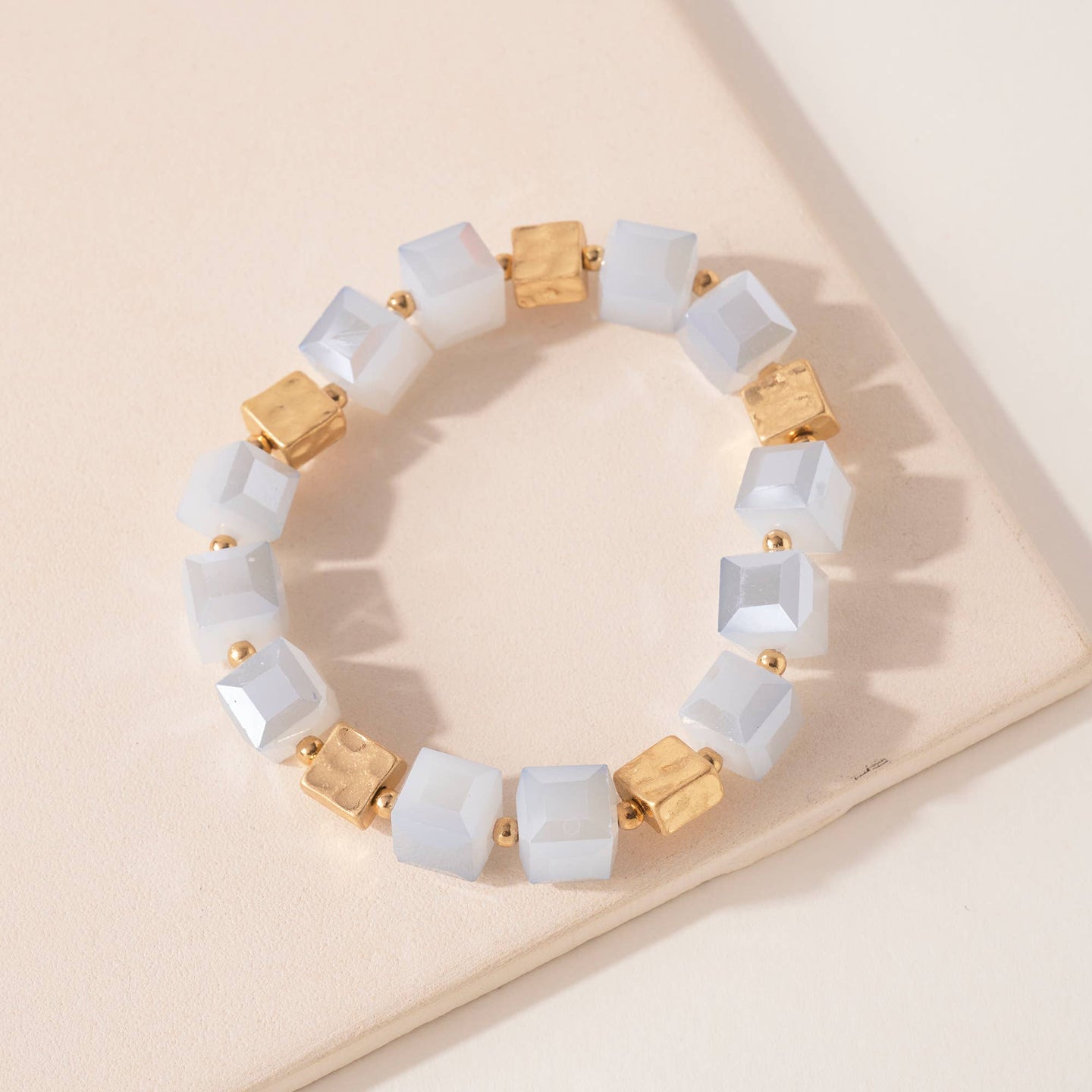 Square Glass Beaded Bracelet