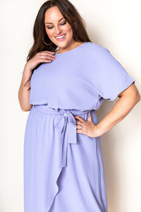 Curvy Faux Wrap Maxi Dress