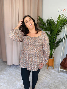Neutral Hues Peplum Top
