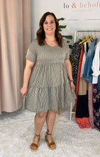 Load image into Gallery viewer, Tiered Vertical Stripe Dress