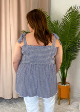 Load image into Gallery viewer, Smocked Gingham Tank