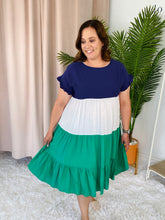 Load image into Gallery viewer, Colorblock Swing Dress