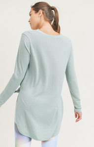 Long Sleeve Flow Top with Side Slits