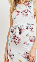 Load image into Gallery viewer, Fitted Floral Maternity Dress