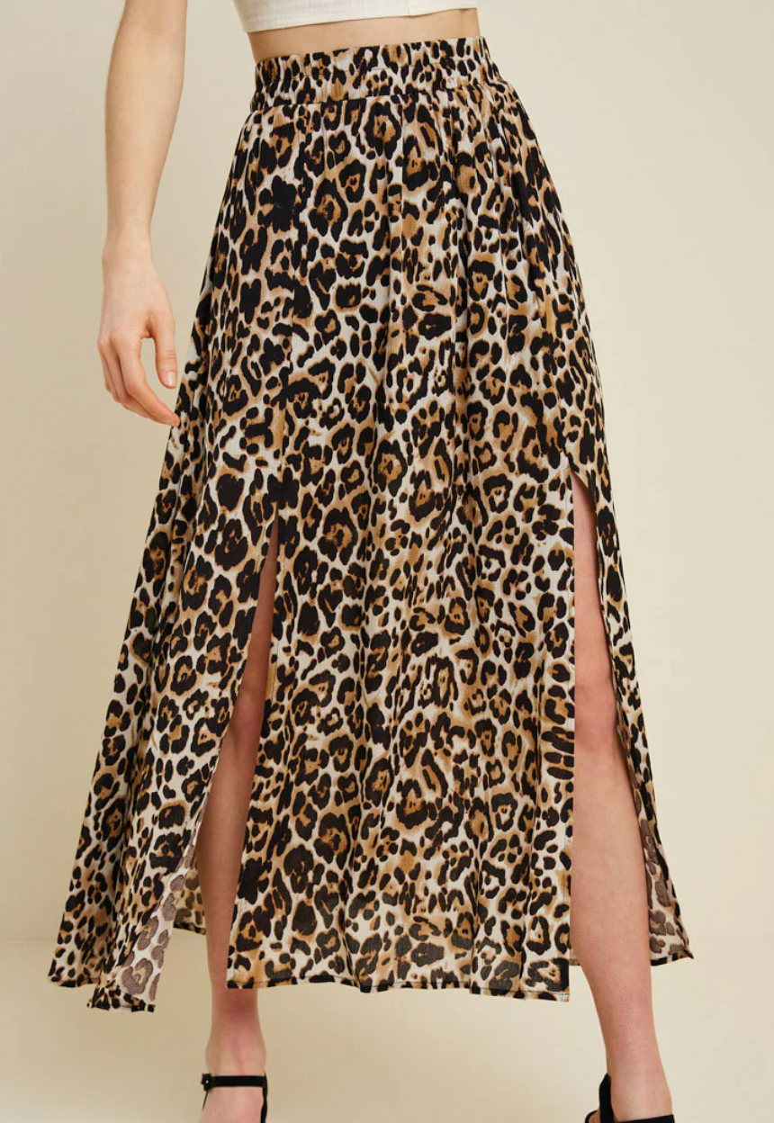Missy Leopard Maxi Skirt