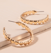 Load image into Gallery viewer, Heart Hoop Earrings