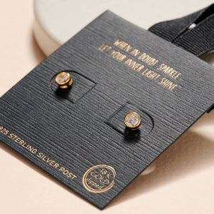 Gold Dip Stud Earrings
