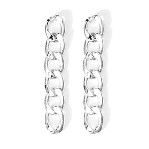 Silver Link Drop Earrings